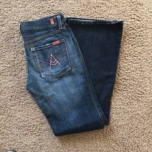 7 for all mankind flared pink A pocket jeans